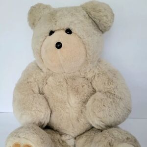VINTAGE CARTIER PLUSH BEAR LARGE 22" STUFFED ANIMAL